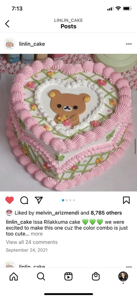 Korilakkuma Birthday Cake, Rilakkuma Birthday, Rilakkuma Cake, 16 Birthday, We Bear, Pretty Birthday Cakes, Birthday Hat, Cute Desserts, 15th Birthday