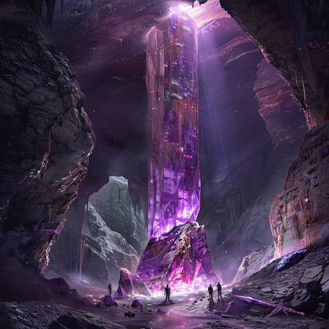 Resolution of the images is 4000x4000 px with 300dpi. Explore the beauty of the Enchanted Crystal Cavern with this stunning clipart. Perfect for fantasy-themed projects, digital artwork, and more. This high-resolution image features a majestic purple crystal within a mystical cave setting, bringing a touch of magic to your creations. Ideal for use in digital storytelling, game design, or as a captivating background for your creative endeavors. 🌟IMPORTANT🌟 This is a DIGITAL product that can be Crystal Cave Fantasy Art, Fantasy Cave Art, Fantasy Technology, Magical Artifacts, Fantasy Crystal, Crystal Caves, Crystal Illustration, Magical Crystal, Illustration Fantasy