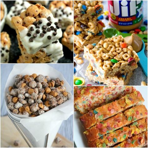 16 Super Cool Recipes Made With Cereal Cereal Treat Recipes, Cheerios Recipes, Cool Recipes, Berry Cereal, Cinnamon Cereal, Fun With Kids, Cookie Crisp, Crunch Cake, Square Recipes