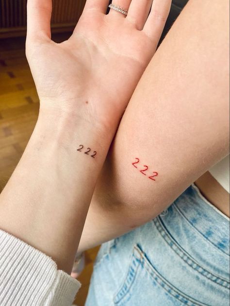 Tatoos Numbers 22, 222 Matching Tattoo, Wrist Angel Number Tattoo, Angel Numbers Wrist Tattoo, 22 Tattoo Number Ideas, 222 Hand Tattoo, 222 Wrist Tattoo, Small Tattoos Numbers, Small Angel Number Tattoo