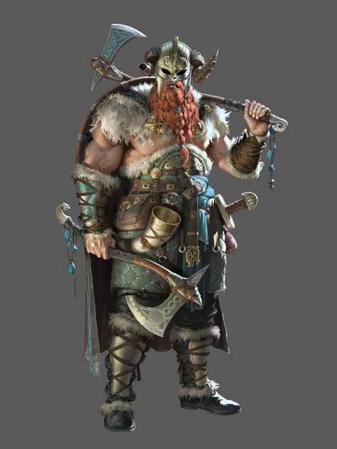 Viking Warrior Art Men, Viking Character Design Male, Norse Character Design, Viking Concept Art, Viking Dnd, Viking Character Design, Barbarian Cosplay, Dnd Barbarian, Barbarian Armor