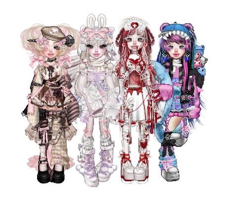 #everskies #pixel Everskies Kawaii, Adopt Clothes, Everskies Outfit Ideas, Harajuku Outfit, Zombie Clothes, Everskies Fits, Everskies Outfits, Fashion Gal, Characters Inspiration Drawing