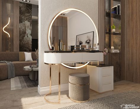 Master bedroom design on Behance Table Design Ideas, Beautiful Bedroom Decor, Table With Mirror, Dressing Table Design, Beauty Room Decor, Modern Bedroom Interior, Table Designs, Home Design Living Room, Bedroom Furniture Design