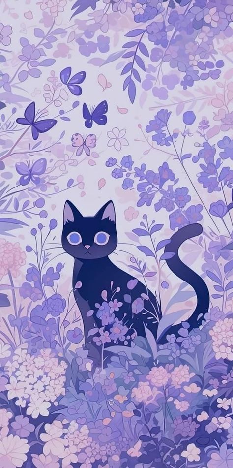 Cat Pattern Wallpaper, Wallpaper Gatos, Cat Phone Wallpaper, Cocoppa Wallpaper, Photographie Portrait Inspiration, Purple Wallpaper Iphone, Art Gallery Wallpaper, Cute Simple Wallpapers, Cool Wallpapers Art