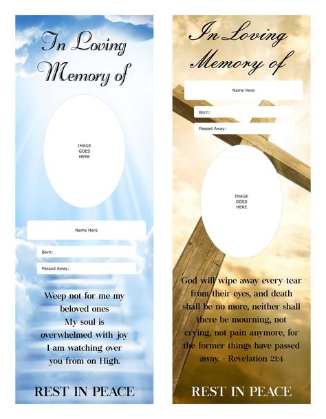 Printable In Loving Memory Of Bookmarks Memorial Bookmarks Free Printable, Celebration Of Life Cards Free Printable, Memorial Templates Free Printable, In Loving Memory Template, In Loving Memory Of Template, Obituary Template Free Printable, Bookmark Template Free Printables, Memorial Cards Celebration Of Life, Bookmarks Free Printable