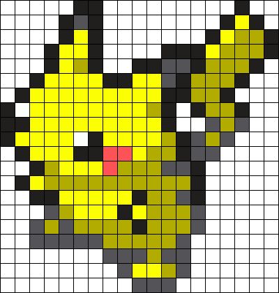 Pikachu Sprite, Pixel Art Pikachu, Pixel Keychain, Noodle Dragon, Pokémon Sprites, Minecraft Pokemon, Perler Bead Pokemon Patterns, Pichu Pokemon, Kandi Cuffs