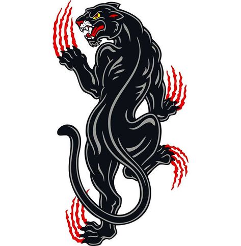 Black crawling panther tattoo design. Crawling Panther Tattoo, Crawling Panther, Panther Tattoo Design, Panther Tattoo Meaning, Panther Tattoos, Traditional Panther Tattoo, Traditional Tattoo Man, Black Panther Tattoo, Panther Tattoo