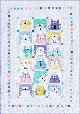 Quilt Patterns – Page 2 – Amy Bradley Designs Cats Quilt, Cat Quilt Patterns, Cat Quilts, Fusible Applique, Baby Quilt Ideas, Twin Quilt Size, Appliqué Quilts, Kids Quilts, Jellyroll Quilts