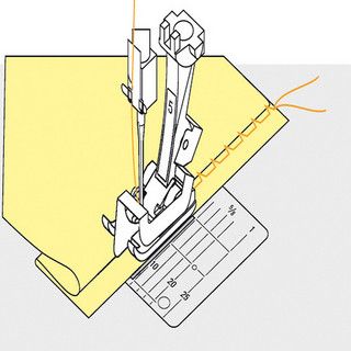 blind hem - foot and stitch diagram BI Blind Hem Stitch, Sewing Hems, Blind Hem, Bernina Sewing, Sewing Machine Feet, Hem Stitch, Beginner Sewing Projects Easy, Sewing Stitches, Sewing Lessons