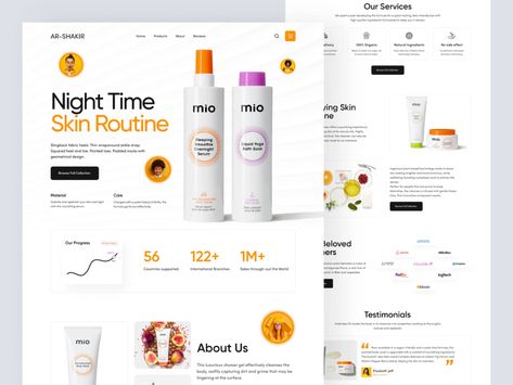 Landing Page Design by AR Shakir for Shopified on Dribbble Store Website Design, Modern Website Design, Shopify Website Design, Ux Design Inspiration, Modern Website, Website Maintenance, Drop Shipping Business, Shopify Website, User Experience Design