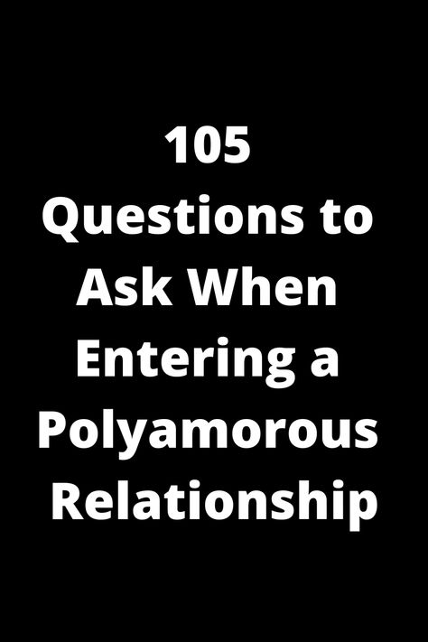 Explore 105 thought-provoking questions to ask when entering a polyamorous relationship. Communication is key in any relationship, and these questions can help you navigate this unique dynamic with openness and clarity. Whether you're new to polyamory or experienced, these questions can spark important discussions and deepen your connection with your partners. Take the time to reflect on these prompts and consider how they can enhance the growth and understanding within your relationships. Polyamorous Ship Dynamics, Poly Relationships, Dealing With Jealousy, Relationship Communication, Polyamorous Relationship, Casual Relationship, Relationship Questions, Communication Is Key, Spiritual Beliefs