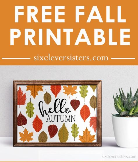 Hello Autumn Free Printable | Hello Autumn Free Printables | Printable Fall Signs | Free Printable Fall Signs | Happy Fall Printable Signs Thankful Printable, Hello Fall Sign, Free Fall Printables, Fall Coloring Pages, Burlap Banner, Fall Printables, Fall Watercolor, Autumn Crafts, Fall Signs