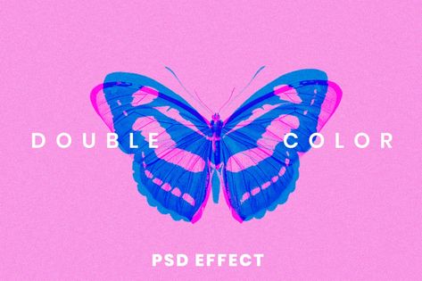 Anaglyph Art, 3d Graphic Design, Free Psd Files, Home Automation System, Color Abstract, Photoshop Effects, Free Photoshop, Pink Butterfly, Photo Effects