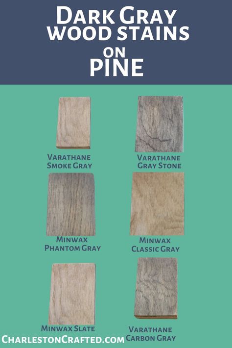 dark gray wood stains on pine Stain Samples On Pine, Wood Stains On Pine, Stains On Pine, Interior Wood Stain Colors, Gray Wood Stain, Dark Gray Wood, Gray Stained Wood, Pine Interior, Grey Stained Wood