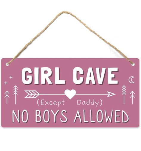 Kids Room Door, Pink Girl Room Decor, Rainbow Girls Room, Baby Wall Stickers, No Boys, Decorations For Bedroom, Sign Decorations, Kids Room Sign, Bedroom Door Signs