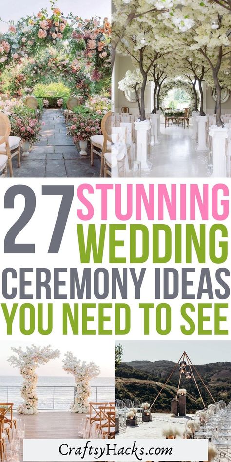 You can easily have the most beautiful wedding ceremony decor to celebrate your love with these lovely wedding ceremony ideas. These incredible wedding decor ideas will give you inspiration for your own wedding ceremony for the perfect I do moment. Morning Wedding Decor, Wedding Ceremony Decorations Simple, Wedding Decorating Ideas, Path To Wedding Ceremony, Wedding Ceremony Decor Ideas, Wedding Decor Ceremony, Diy Wedding Ceremony Decor, Unique Things To Do During Wedding Ceremony, Surprise Wedding Ceremony