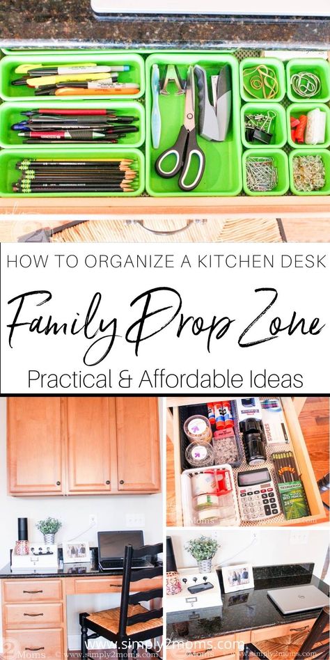 Kitchen Desk Organization Ideas, Drop Zone Entryway, Diy Drop Zone, Drop Zone Ideas Entryway, Entryway Drop Zone, Desk Wall Organization, Drop Zone Ideas, Kitchen Desk Organization, Mudroom Inspiration