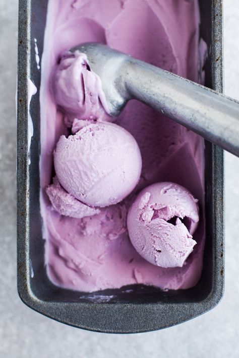 Coconut & Purple Sweet Potato Ice Cream (Vegan) Sweet Potato Ice Cream, Potato Ice Cream, Vegan Popsicles, Vegan Ice Cream Recipe, Purple Sweet Potato, Dairy Free Ice Cream, Purple Sweet Potatoes, Coconut Ice Cream, Ice Cream Popsicles