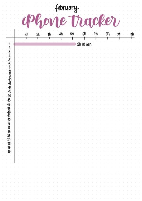 Iphone tracker bujo idea #iphonetracker #aesthetic #bulletjournal #bujoideas #bulletjournalideas #bujoinspiration #february #februarybulletjournal #inspiration Phone Tracker Bullet Journal, Screen Time Tracker Bullet Journal, 2025 Bujo, Screen Time Tracker, Phone Tracker, February Hearts, Bullet Journal Work, February Bullet Journal, Scrapbook Inspo