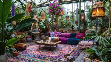 15 Bohemian Greenhouse Room Designs - Marry Design Cottagecore Plant Room, Bohemian Greenhouse, Cabin Room Design, Greenhouse Room, Cottagecore Plants, Plants Unique, Vintage Boho Decor, Lush Plants, Coastal Room