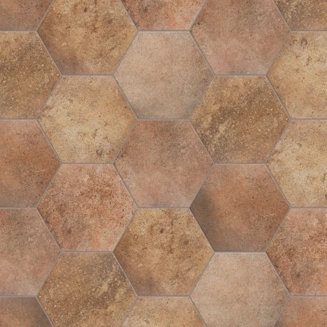 Pave Tile, Stone Look Wall, Terracotta Floor, Historic Renovation, Mosaic Floor Tile, Matte Tile, Merola Tile, Porcelain Floor, Hexagon Tiles