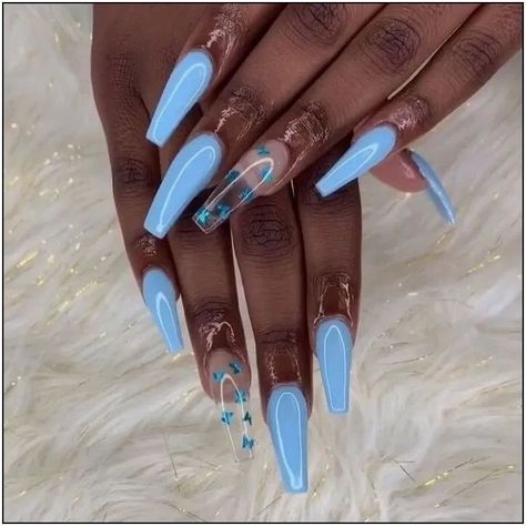 Halloween Acrylic Nails, Blue Acrylic Nails, Edgy Nails, Grunge Nails, Her Nails, Fall Acrylic Nails, Blue Nail, Summer Acrylic Nails, Dream Nails