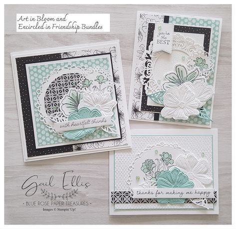 Gail Ellis, Art In Bloom, Cards Tutorial, Rose Paper, Stampin Up Catalog, Card Tutorial, Friendship Cards, Card Layout, Floral Cards