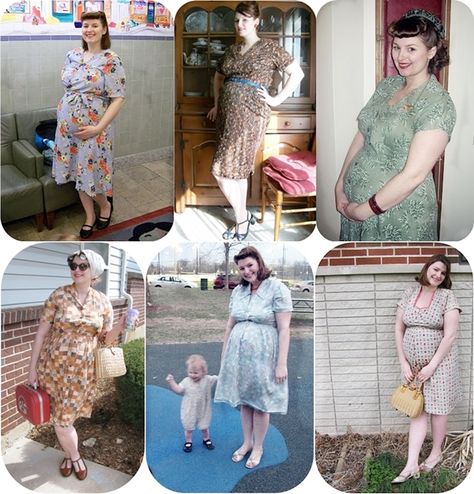 Vintage Maternity Patterns, 1940s Maternity Fashion, 1950s Maternity Fashion, 1950s Maternity, Classic Style Inspiration, Vintage Maternity Clothes, Maternity Vintage, Retro Vintage Outfits, Free Vintage Patterns