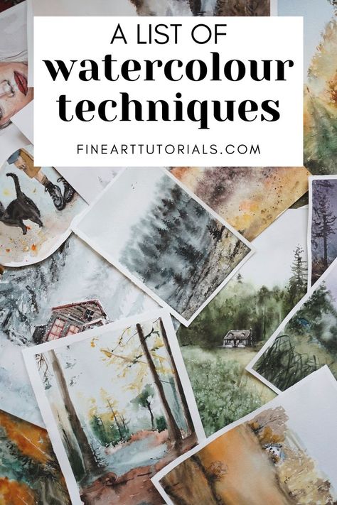 Watercolor Basic Skills, Watercolor Detailed Painting, Watercolor Lessons For Beginners, Watercolour Painting Ideas Creative, Watercolor Techniques For Beginners, Watercolor Techniques Tutorial, Teaching Painting, Popular On Pinterest, Watercolor Basics