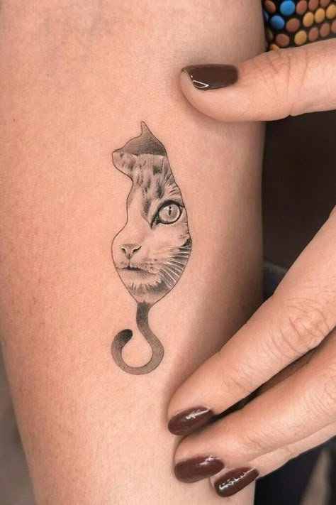 Tattoo Cat Ideas, Cat Memorial Tattoos, Pet Memorial Tattoo Cat, Cat Memorial Tattoo, Cat Eye Tattoos, Cat Paw Tattoos, Cat And Dog Tattoo, Memorial Tattoo Ideas, Pet Memorial Tattoo