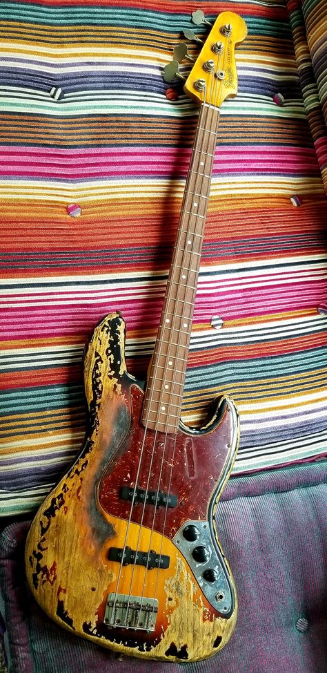 Jazz Bass Guitar, Fender Jazz Bass Guitar, Fender Relic, Guitar Images, Fender Jazz, Fender Precision Bass, Fender Jazz Bass, Vintage Bass, Fender Vintage