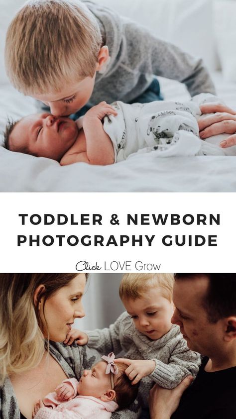 Toddler Photography Ideas, Toddler Photo Ideas, Toddler Family Photos, Toddler And Newborn, Posing Prompts, Beginners Photography, Newborn Family Pictures, Newborn Sibling, Newborn Photography Tips