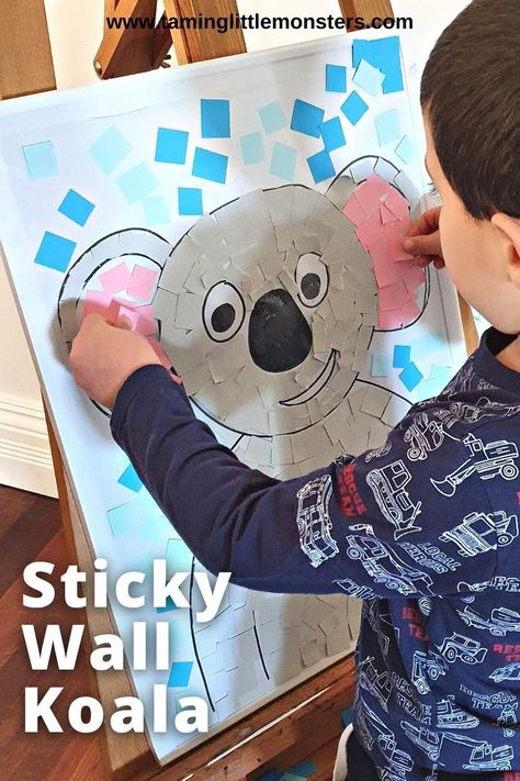 Koala Craft, Winter Crafts Preschool, Animal Activities For Kids, Date Activities, Fine Motor Activities For Kids, Animal Activities, Toddler Play, Gross Motor Skills, Australian Animals