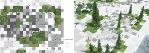 Grid Landscape, Plaza Design, Wood Facade, Urban Landscape Design, Public Space Design, City Flags, Architecture Concept Drawings, Architecture Tattoo, Landscape Design Plans