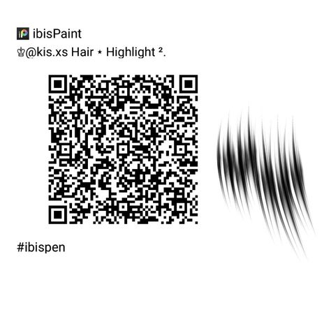 Code Hair, Ibispaint Qr Codes, Brushes Ibis Paint, Ibispaint Brushes, Gacha Hair, Hair Highlight, Brush Code, Highlighter Brush, Ibis Paint X