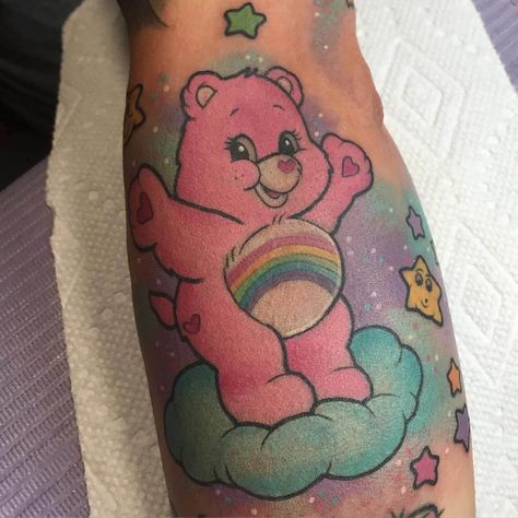 16+ Amazing Care Bear Tattoo Designs and Ideas Care Bear Tattoo, Care Bear Tattoos, Tattoo Disney, Bear Tattoo Designs, Bear Tattoos, Kawaii Tattoo, Tattoo Care, Bear Tattoo, Cartoon Tattoos