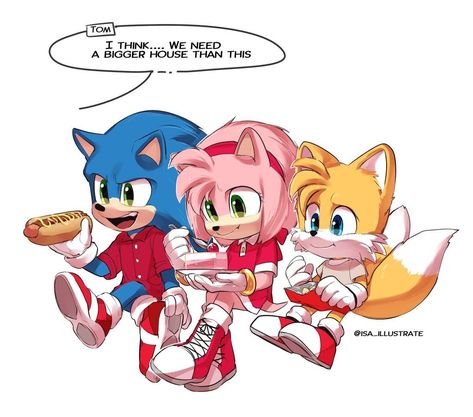 this is cute Sonic The Hedgehog And Tails, Movie Amy, Sonamy Comic, Sonic The Movie, Sonic Movie, Amy The Hedgehog, Sonic Mania, Hedgehog Movie, Sonic Heroes