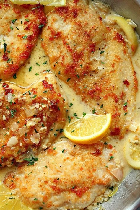 Creamy Lemon Garlic Chicken, Chicken Thights Recipes, Great Chicken Recipes, Healthy Chicken Recipes Easy, Garlic Chicken Recipes, Lemon Garlic Chicken, Best Chicken Recipes, Idee Pasto Sano, Chicken Dishes Recipes