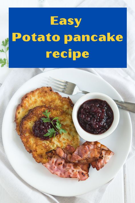 Potato pancakes aka Raggmunk is a classic delicious Swedish dish. Swedish Potato Pancakes, Swedish Potatoes, Vegetable Tapas, Easy Food For Party, Easy Potato Pancake Recipe, Pancakes With Bacon, Easy Tapas, Potato Pancakes Easy, Party Appetizer Ideas