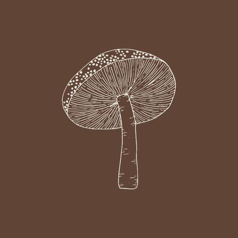 Beige Mushroom Aesthetic, Mushroom Widget Aesthetic, Brown Mushroom Aesthetic, Brown Mushroom Wallpaper, Mushroom Widget, Widget Smith Icon, Mushroom Symbol, Hongos Aesthetic, Mushroom Line Art