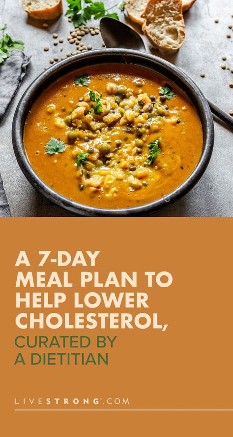 A 7-Day Meal Plan to Help Lower Cholesterol, Curated by a Dietitian Clean Eating To Lower Cholesterol, Lowing Cholesterol Diet, Tasty Low Cholesterol Recipes, Meal Plans For Lowering Cholesterol, Cholesterol Lowering Dinner Recipes, Best Exercise To Lower Cholesterol, Lower Tryglicerides Recipes, High Cholesterol Meal Plan, Dinner Ideas To Lower Cholesterol