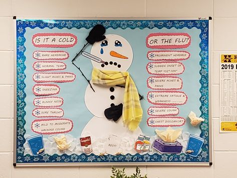 Medical Bulletin Board Ideas, School Nurse Posters, Pto Bulletin Board, Office Bulletin Board, Nurse Bulletin Board, School Nurse Office Decorations, Health Bulletin Boards, Nurse Office Decor, Nurse Ideas