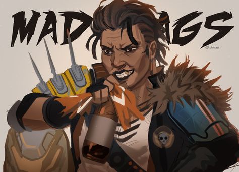 Mad Maggie Fanart, Mad Maggie, Apex Legends Fanart, Big Kiss, Big Muscles, The Revenant, Apex Legends, Im Awesome, Overwatch