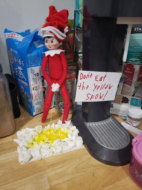 Elf Ideas Easy, Chop Sticks, Awesome Elf On The Shelf Ideas, Elf Activities, Xmas Elf, Yellow Apple, Elf Antics, Elf Fun, Elf Ideas