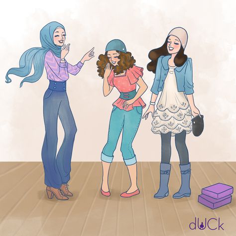 Duckscarves instagram illustration by Soefara Closet Illustration, Ootd Illustration, Hijab Closet, Duck Scarves, Hijab Art, Hijab Quotes, Friends Sketch, Girly M, Instagram Illustration