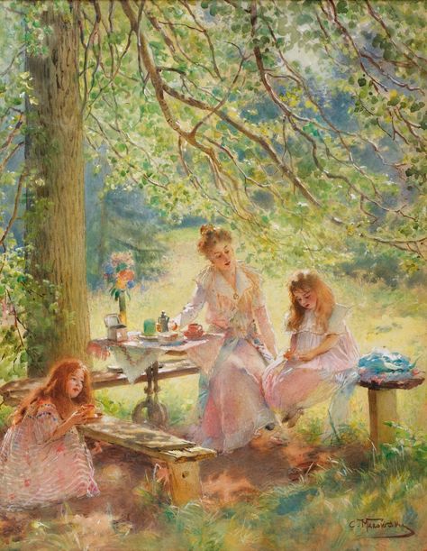 Classic Paintings, Old Paintings, Victorian Art, Aesthetic Painting, Sketchbook Inspiration, Romantic Art, Ethereal Art, Classical Art, In The Woods