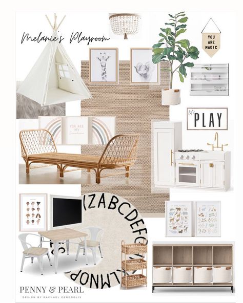 Sunroom Playroom, Modern Kids Playroom, Stylish Playroom, Boho Playroom, Farmhouse Playroom, Loft Playroom, Decor Bedroom Ideas, Small Playroom, Modern Playroom