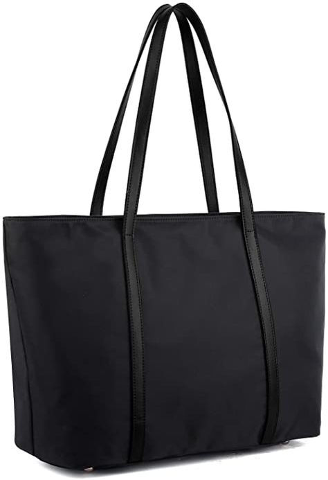 Amazon.com: YALUXE Tote for Women Leather Nylon Shoulder Bag Women's Oxford Nylon Large Capacity Work fit 15.6 inch Black : Clothing, Shoes & Jewelry Tote Bags For School, Nylon Shoulder Bag, Work Handbag, Work Tote Bag, Laptop Shoulder Bag, Nylon Tote Bags, Work Tote, Black Clothing, Bag Stand