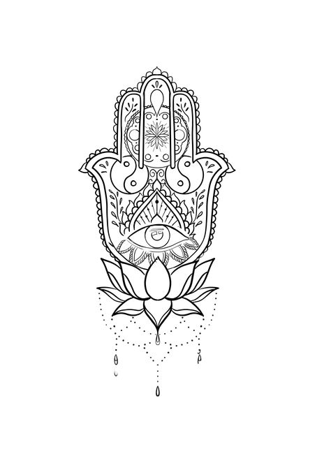 Hamza Tattoo Design, Hamsa Tattoo Design For Women, Hasma Tattoo, Hamsa Tattoos, Mandala Elephant Tattoo, Tattoo Chart, Hamsa Tattoo Design, Cute Foot Tattoos, Hamsa Hand Tattoo