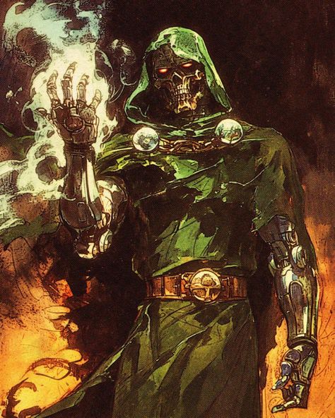 Doctor Doom Art, Doctor Doom Marvel, Spawn Comics, Dr Doom, Doctor Doom, Marvel Tattoos, Mf Doom, Marvel Villains, Marvel Comic Universe